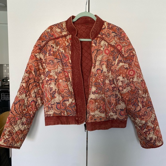 Free People Jackets & Blazers - Free People Reversible Quilted Jacket - Red and Orange